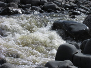 turbulent river water